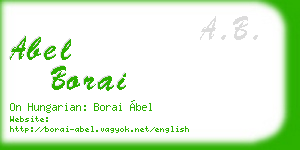 abel borai business card