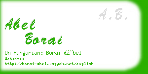 abel borai business card